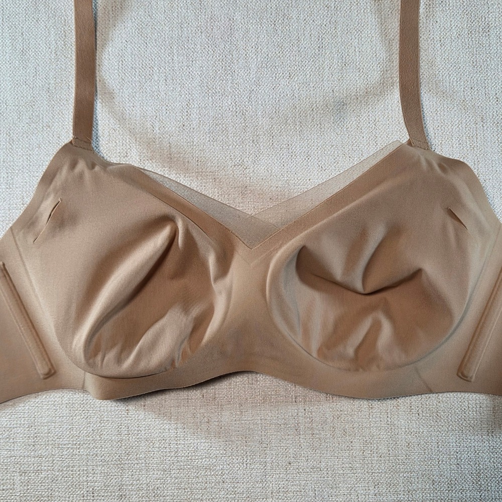 HoneyLove Liftwear CrossOver Bra M 36B/C Wireless Inserts Adjustable Nude Mesh - Picture 8 of 10
